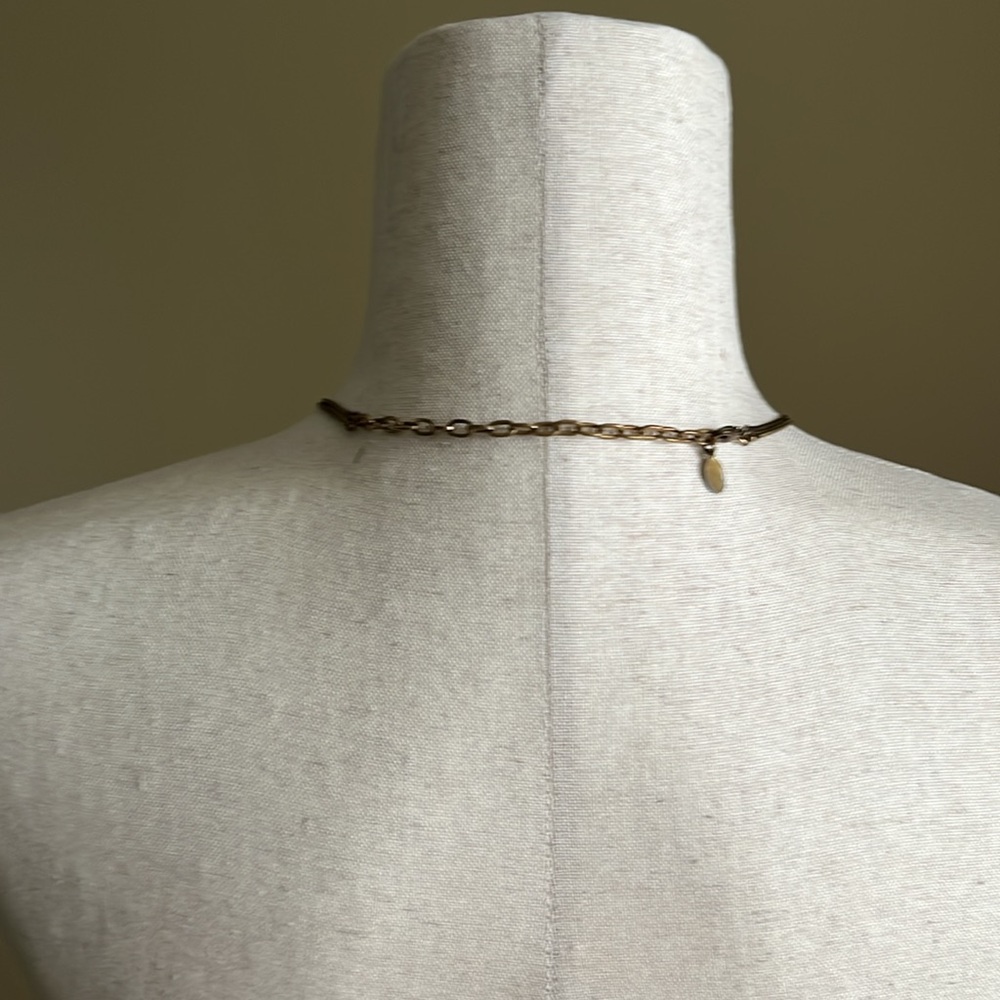 Marjorie Baer - Gold and Silver tone Interlocked Ring Necklace - Picture 3 of 5